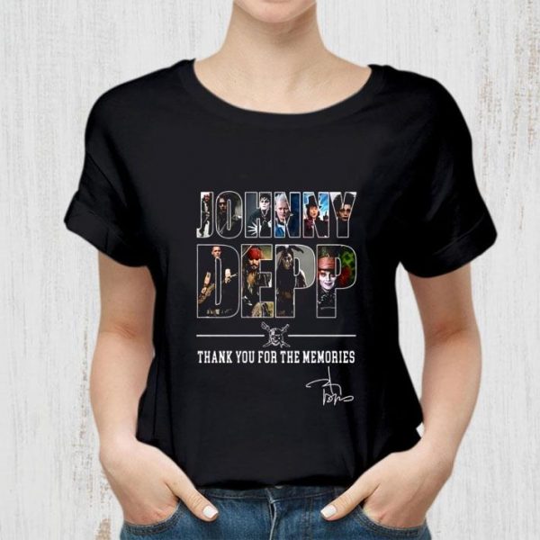 Awesome 2020 Johnny Depp Signature Thank You For The Memories shirt