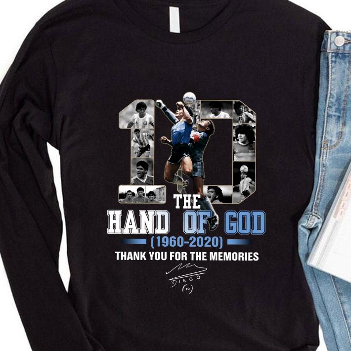 6b9a6623 awesome the hand of god 1960 2020 signature thank you for the memories shirt 4 - Awesome The Hand Of God 1960-2020 Signature Thank You For The Memories shirt
