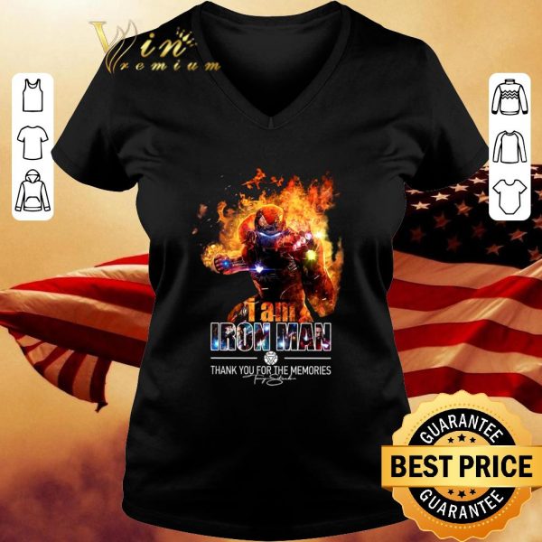 Official I Am Iron Man Thank You For The Memories Signature Robert Downey shirt