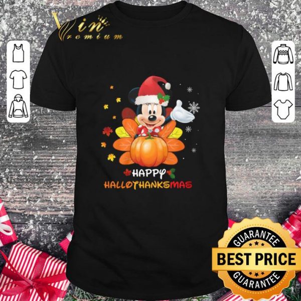 Awesome Santa Mickey Mouse Happy Hallothanksmas shirt