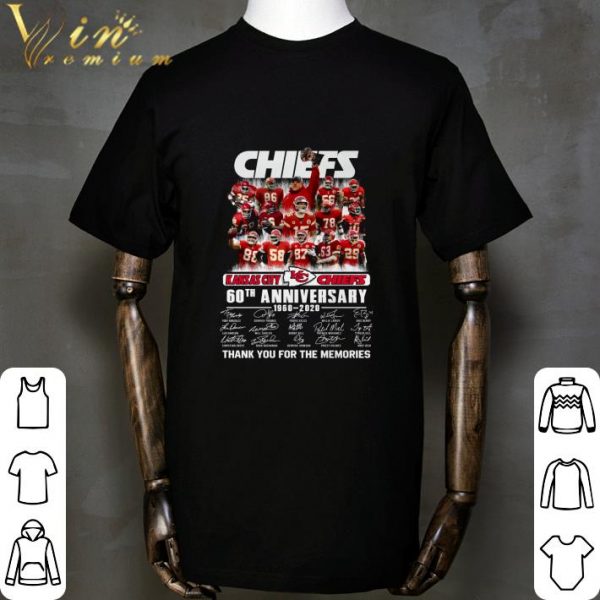 Kansas city KC Chiefs 60th anniversary 1960-2020 thank you for the memories shirt