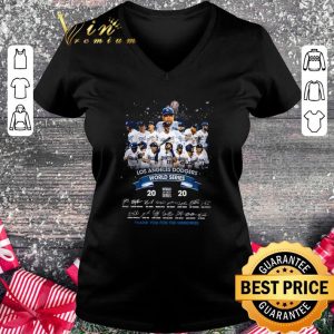 Awesome Team LA Dodgers 2020 World Series Champions Signatures shirt 1
