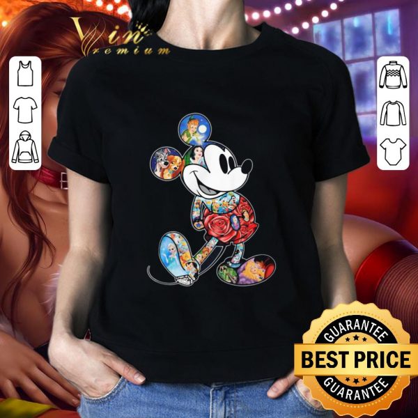 Awesome Disney characters inside Mickey mouse shirt