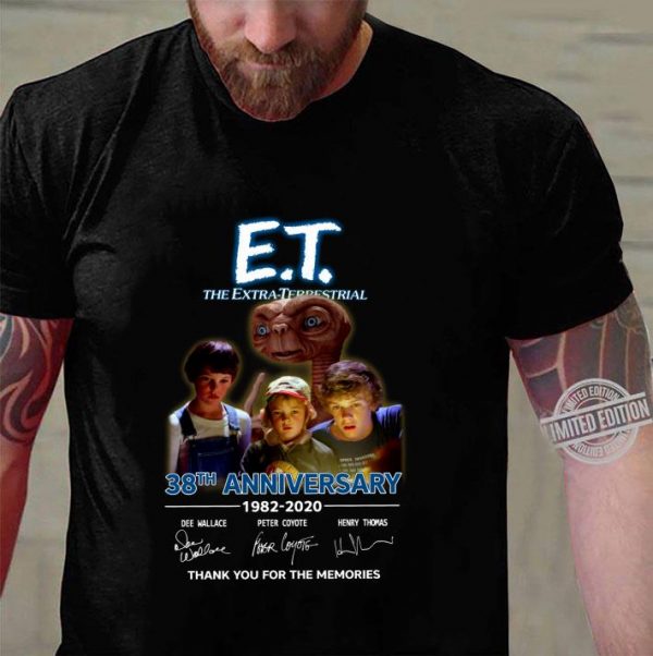 Awesome E.T. the Extra-Terrestrial 38th anniversary 1982-2020 signatures shirt