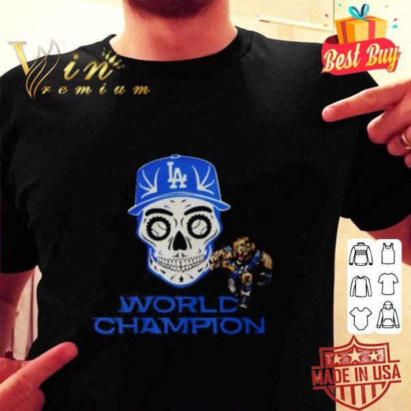 Best Skull and Bailey mascot Los Angeles Dodgers World Champions shirt