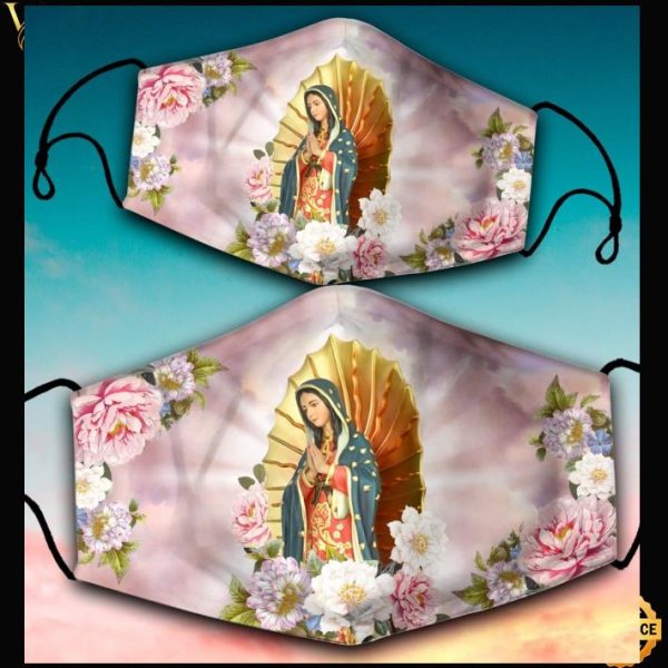 Flower Maria Jesus face mask