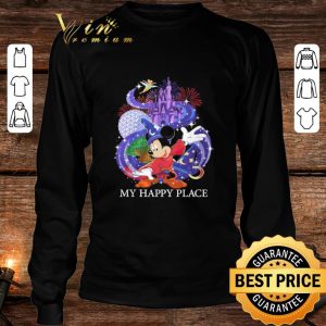 Awesome My Happy Place Mickey Mouse Tinker Bell shirt 2