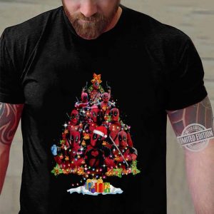 Awesome Marvel Deadpool Christmas Tree shirt 2