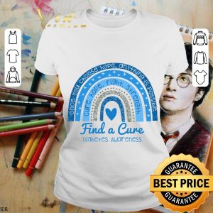 Original Find A Cure Diabetes Awareness Cure Hope Fight Strength shirt 1