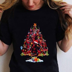 Awesome Marvel Deadpool Christmas Tree shirt 1