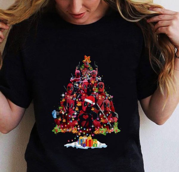 Awesome Marvel Deadpool Christmas Tree shirt