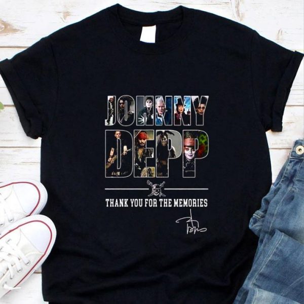 Awesome 2020 Johnny Depp Signature Thank You For The Memories shirt