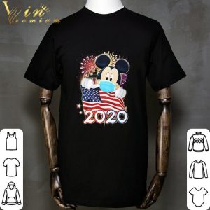 Mickey Mouse hold American flag 2020 US election shirt 1