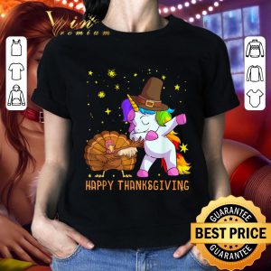 Awesome Cute Unicorn Thanksgiving Hat Turkey shirt 1