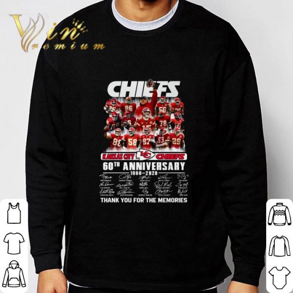 Kansas city KC Chiefs 60th anniversary 1960-2020 thank you for the memories shirt