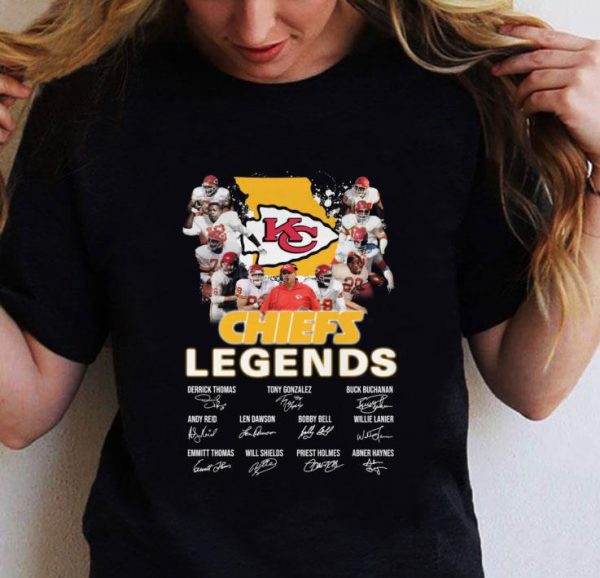 Awesome Missouri Kansas City Chiefs legends signatures shirt