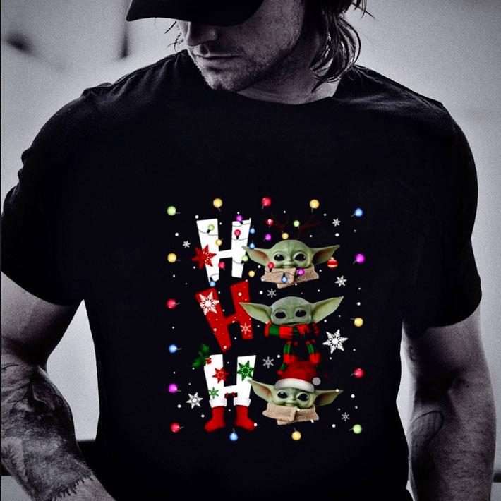 Original Star Wars Baby Yoda Christmas Ho Ho Ho shirt Original Star Wars Baby Yoda Christmas Ho Ho Ho shirt