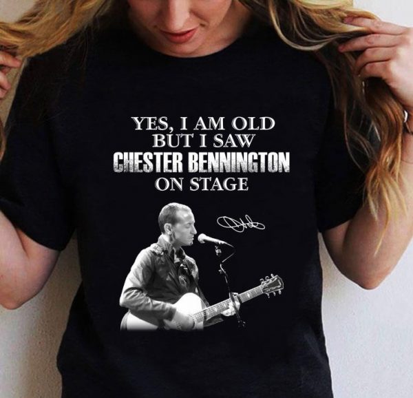 Awesome Linkin Park Yes I Am Old But I Saw Chester Bennington On Stage Signature shirt