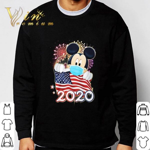 Mickey Mouse hold American flag 2020 US election shirt