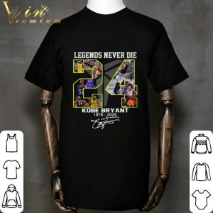 Legends Never Die 24 Kobe Bryant 1978-2020 Black Mamba Lakers Signature shirt 1