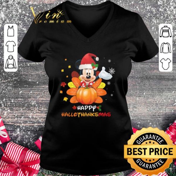 Awesome Santa Mickey Mouse Happy Hallothanksmas shirt