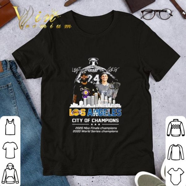 Official Bryant LeBron Lakers Corey Dodgers Los Angeles city of champions 2020 shirt