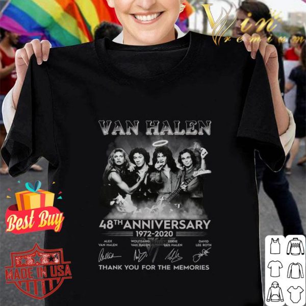 Awesome Thank You Van Halen Band 48th anniversary 1972-2020 Signatures shirt