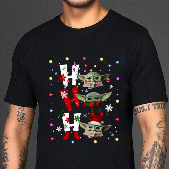 Original Star Wars Baby Yoda Christmas Ho Ho Ho shirt Original Star Wars Baby Yoda Christmas Ho Ho Ho shirt