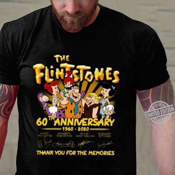 Official Thank You The Flintstones 60th Anniversary 1960-2020 Signatures shirt