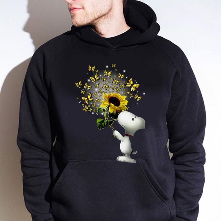 Snoopy hold sunflower butterflies shirt d259d616 snoopy hold sunflower butterflies shirt 4 - Snoopy hold sunflower butterflies shirt