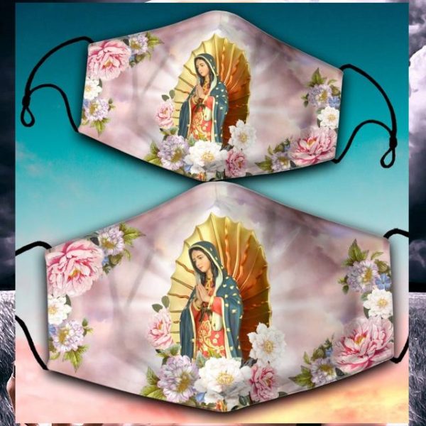 Flower Maria Jesus face mask