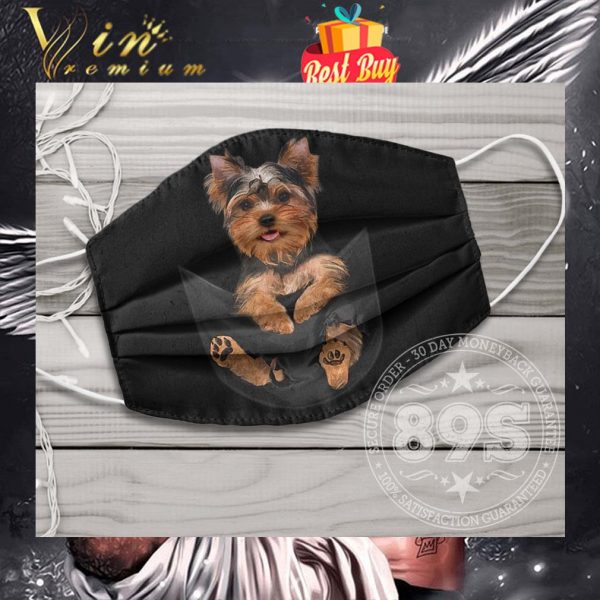 Yorkshire Terrier In Pocket Face Mask