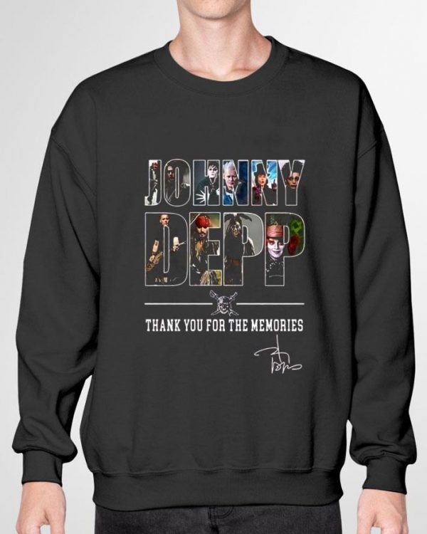 Awesome 2020 Johnny Depp Signature Thank You For The Memories shirt