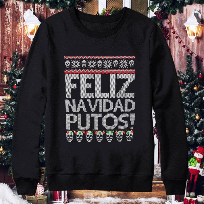 Awesome Skull Feliz Navidad Putos Ugly Christmas Sweater shirt d757d253 awesome skull feliz navidad putos ugly christmas sweater shirt 4 - Awesome Skull Feliz Navidad Putos Ugly Christmas Sweater shirt