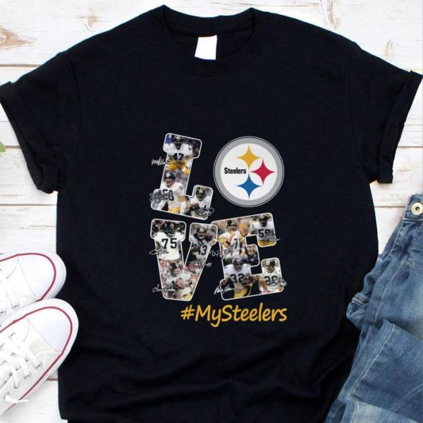 Awesome Logo Pittsburgh Steelers Love mysteelers signatures shirt