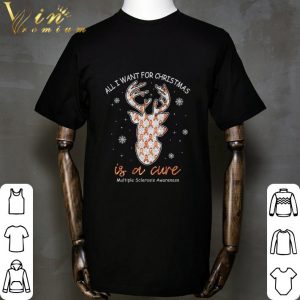 All I Want For Christmas is a cure Multiple Sclerosis Awareness shirt 1