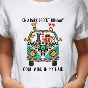 Awesome Hippie Bus Greyhound On A Dark Desert Cool Wind In My Hair shirt 1