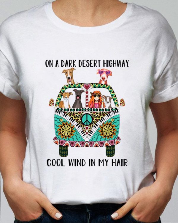 Awesome Hippie Bus Greyhound On A Dark Desert Cool Wind In My Hair shirt