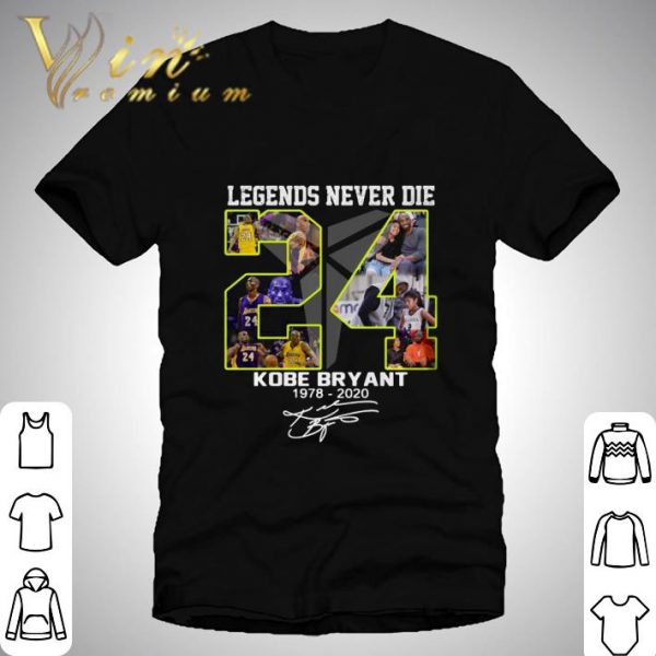 Legends Never Die 24 Kobe Bryant 1978-2020 Black Mamba Lakers Signature shirt