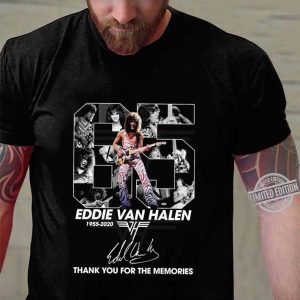 Awesome 65 Eddie Van Halen 1955-2020 Logo signature shirt 2