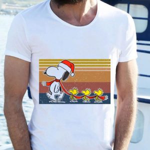 Funny Christmas Snoopy and Woodstock vintage shirt 1