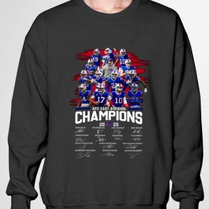 Best Team NFL Buffalo Bills AFC East Division Champions 2020 Signatures shirt 2
