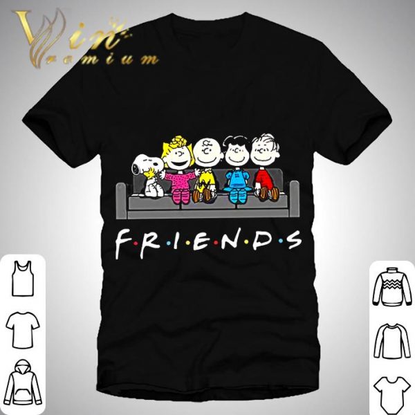 Friends Sofa Peanuts Characters Snoopy Charlie Brown Woodstock shirt