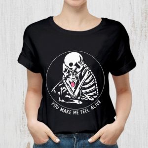 Premium Skeleton German Shepherd You Make Me Feel Alive shirt 1