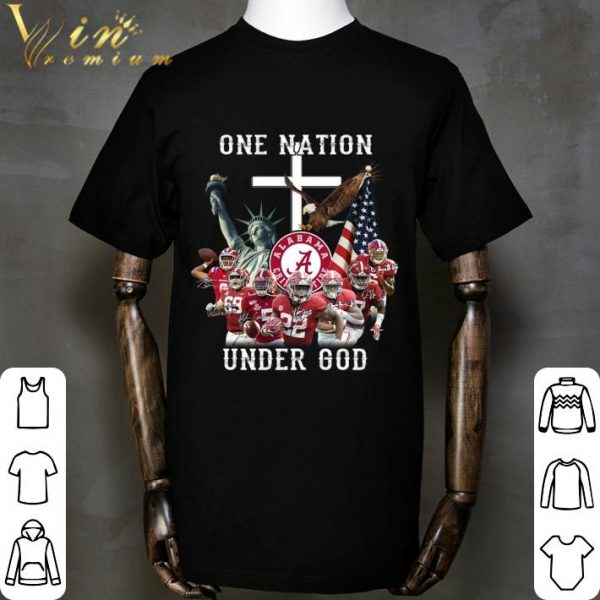 Statue of Liberty One Nation Under God Alabama Crimson Tide Signatures shirt