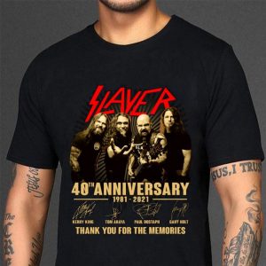 Hot Thank you Slayer 40th anniversary 1981-2021 signatures shirt 2