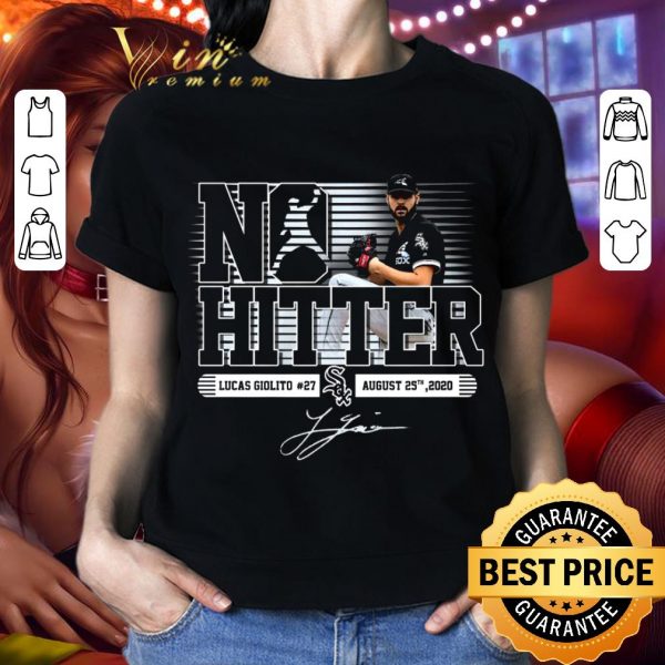 Original Chicago White Sox No Hitter Lucas Giolito August 25th 2020 Signatures shirt