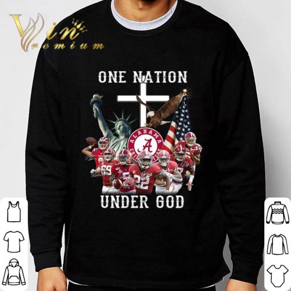 Statue of Liberty One Nation Under God Alabama Crimson Tide Signatures shirt