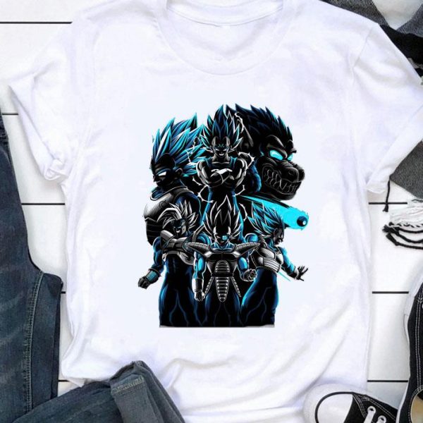 Official All Super Saiyan States Of Prince Vegeta Dragon Ball shirt
