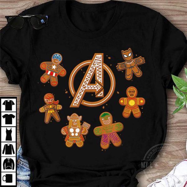 Awesome Marvel Avengers Gingerbread Cookies Christmas shirt